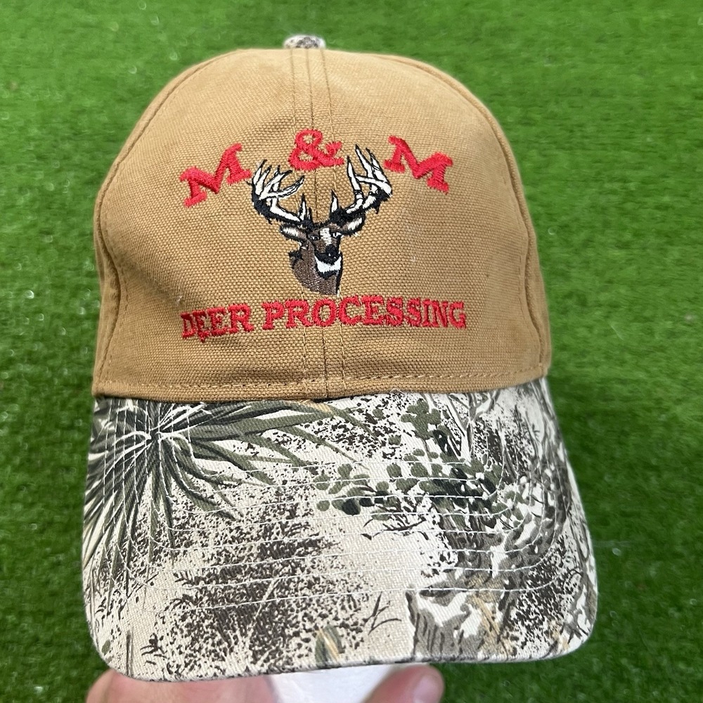 Vintage Game Guard Camo Hat One Size Texas Camo Canvas Hat Buck Deer Skull Logo